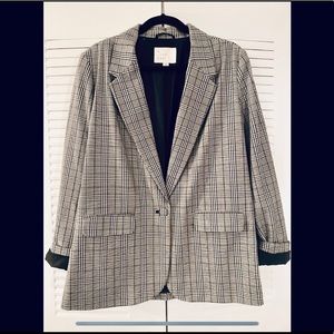 Plaid Grey Blazer - NWOT